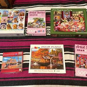 6 Assorted Jigsaw Puzzle Bundle! 🩷BOGO Free!